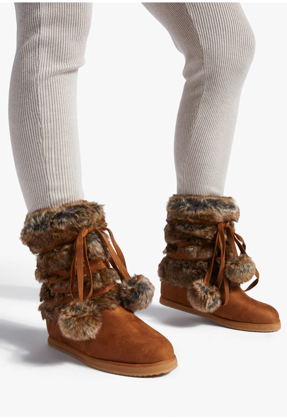 MINJI FUZZIE BOOT Camel