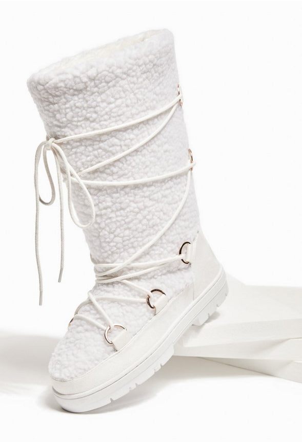 SHAWNETTE FUZZIE BOOT Bright White