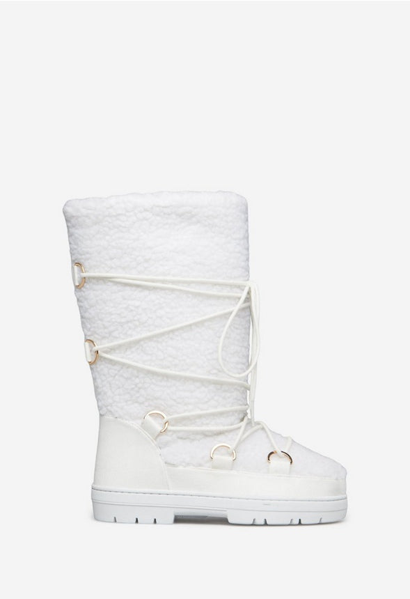 SHAWNETTE FUZZIE BOOT Bright White