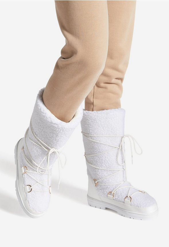 SHAWNETTE FUZZIE BOOT Bright White