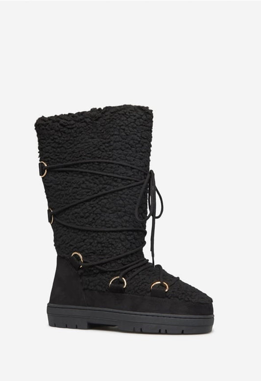 SHAWNETTE FUZZIE BOOT Black Caviar