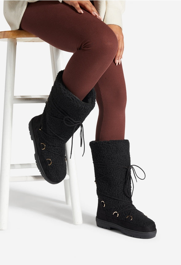 SHAWNETTE FUZZIE BOOT Black Caviar