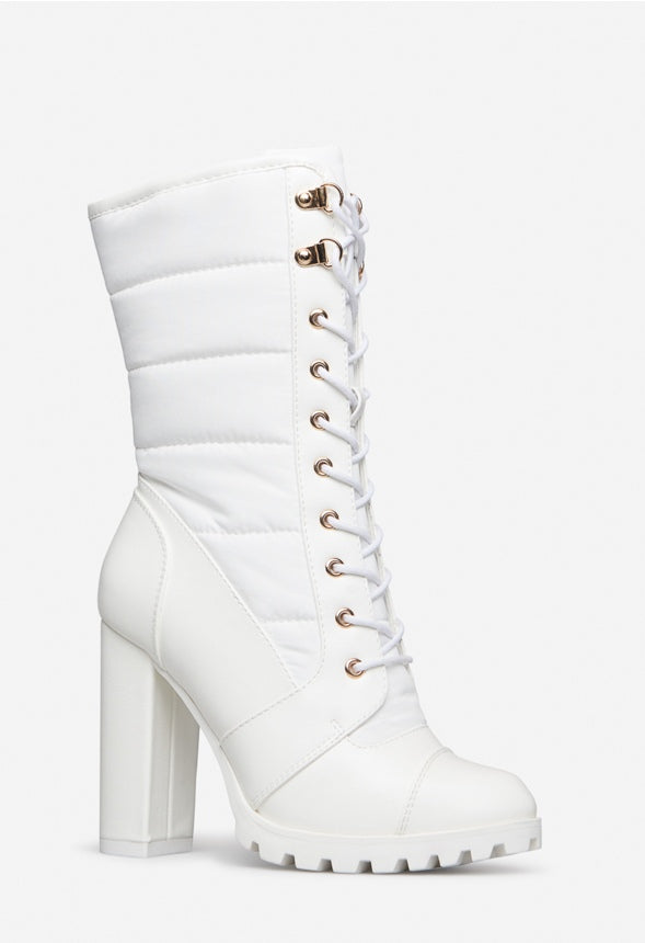 VIANELA BLOCK HEEL BOOT White