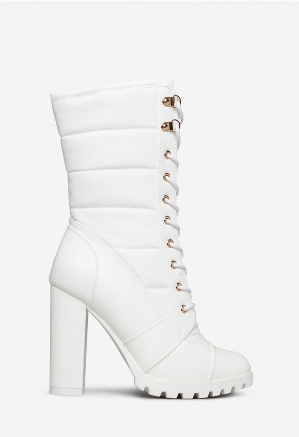 VIANELA BLOCK HEEL BOOT White