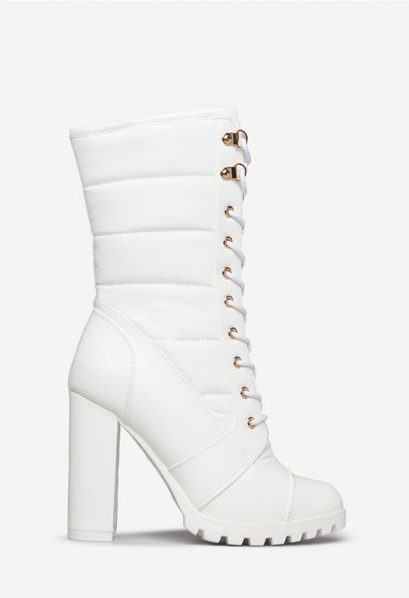 VIANELA BLOCK HEEL BOOT White