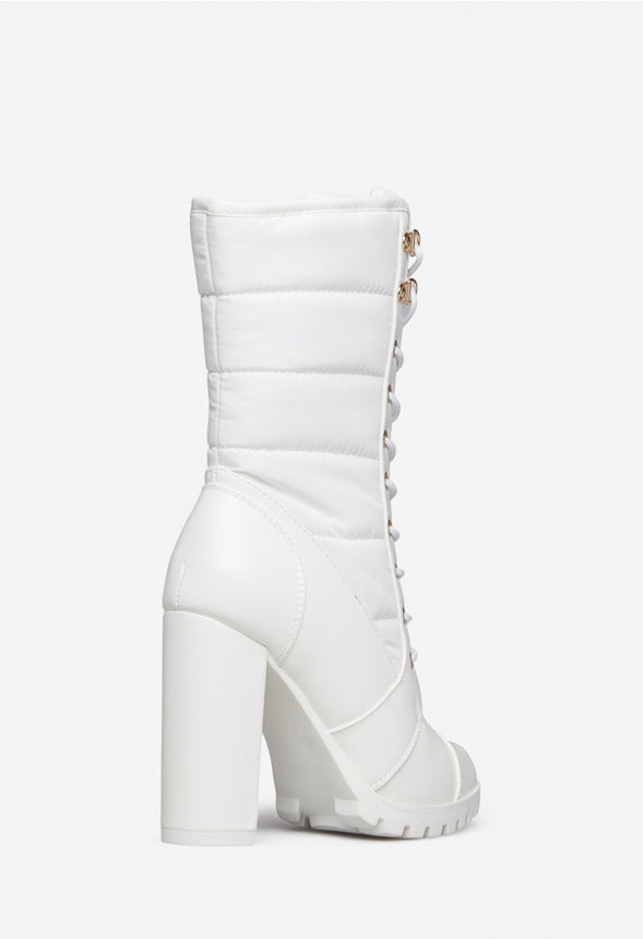 VIANELA BLOCK HEEL BOOT White