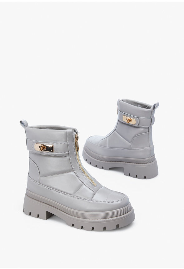 CLARA LUG SOLE BOOTIE Elephant Skin