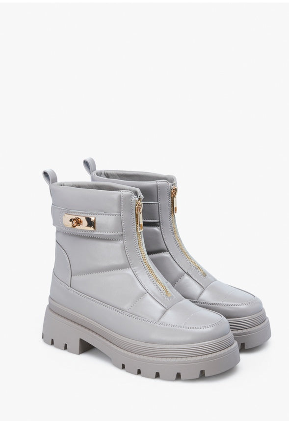 CLARA LUG SOLE BOOTIE Elephant Skin