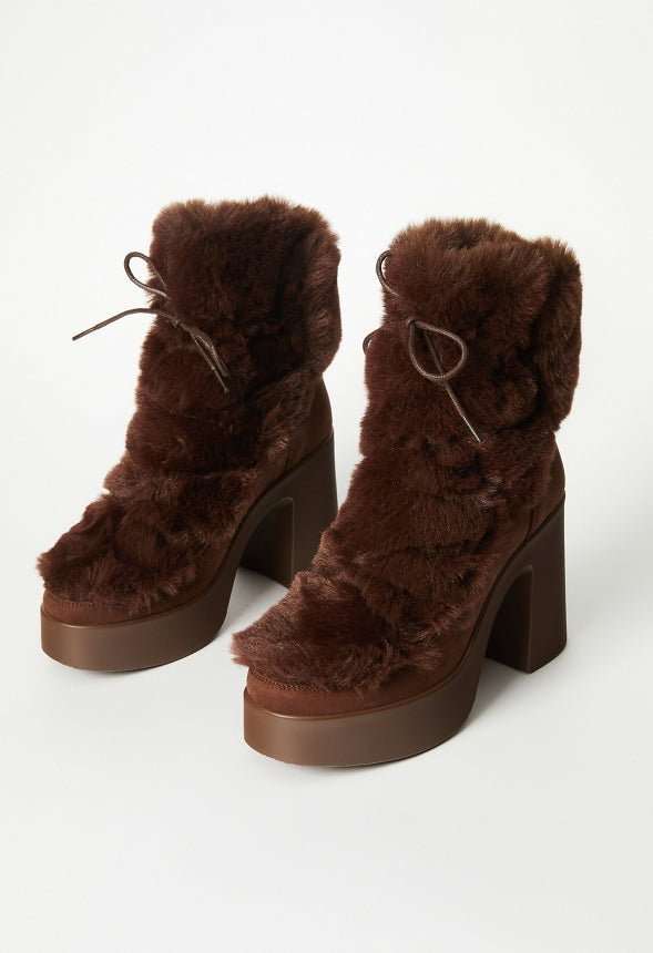 Rowan Block Heel Bootie Chocolate Lab