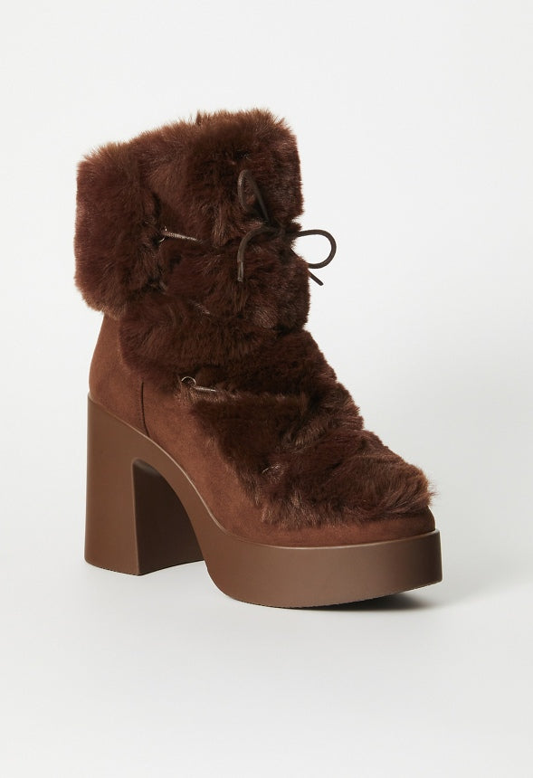 Rowan Block Heel Bootie Chocolate Lab