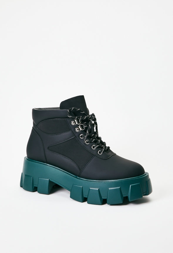 Sylvie Lug Sole Bootie Black Caviar