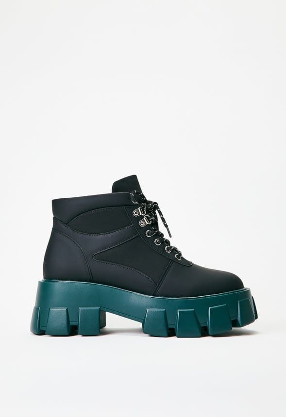 Sylvie Lug Sole Bootie Black Caviar