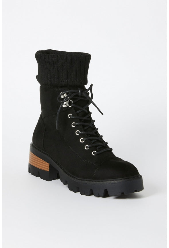 Madrid Lug Sole Bootie Black