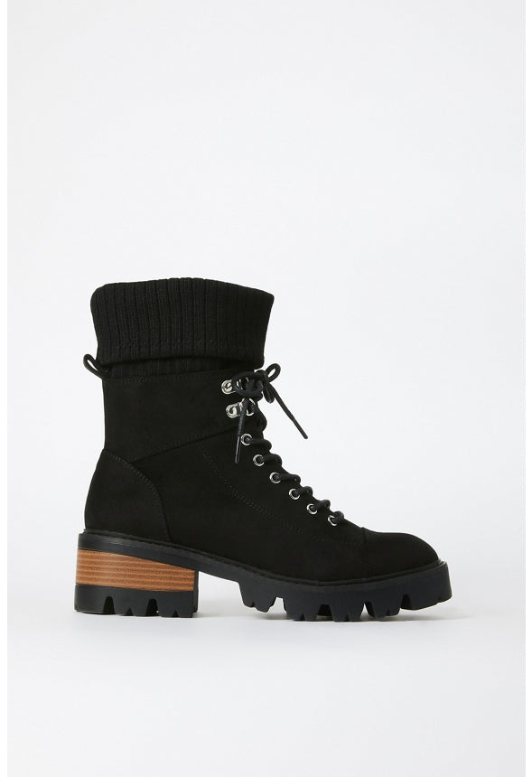 Madrid Lug Sole Bootie Black