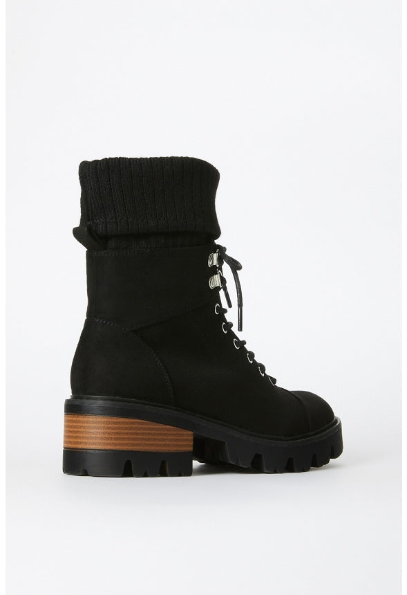 Madrid Lug Sole Bootie Black