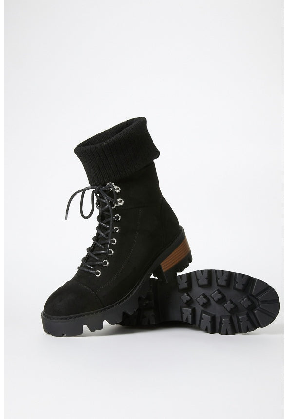 Madrid Lug Sole Bootie Black