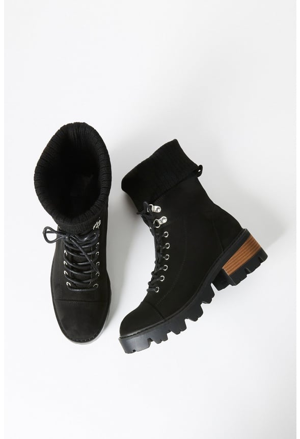 Madrid Lug Sole Bootie Black