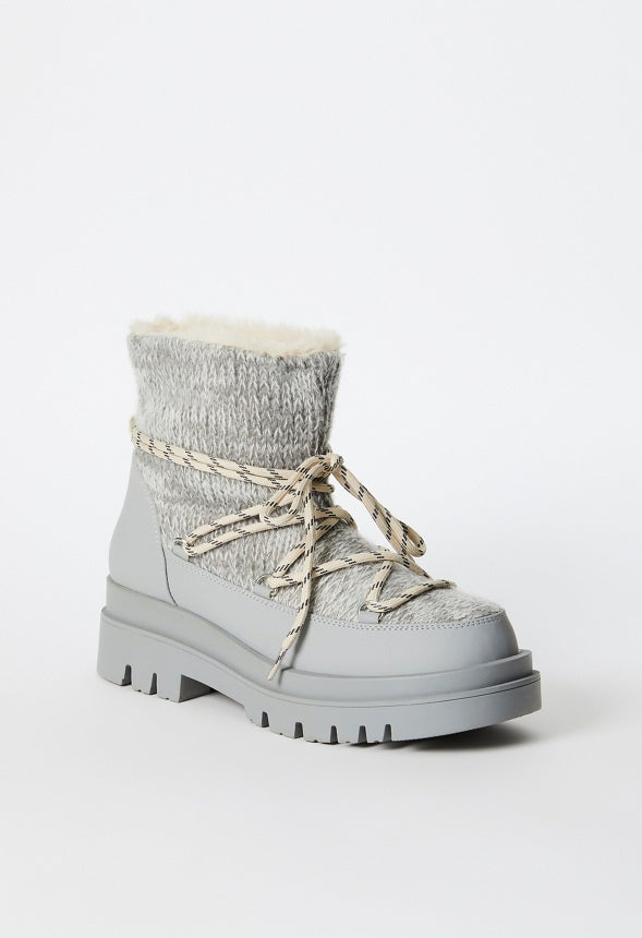 Nina Fuzzie Bootie Heathered Gray