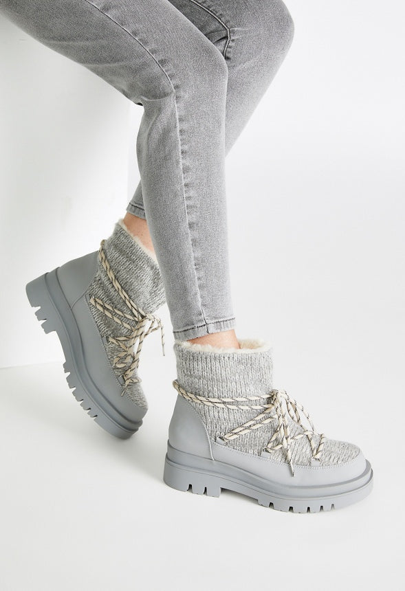Nina Fuzzie Bootie Heathered Gray