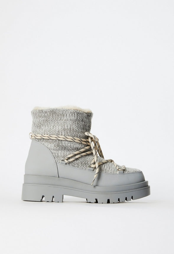 Nina Fuzzie Bootie Heathered Gray