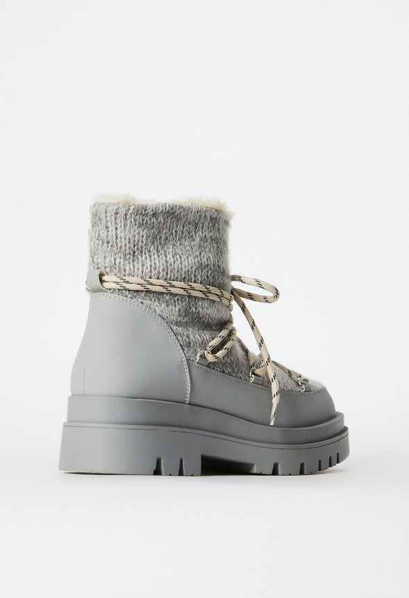 Nina Fuzzie Bootie Heathered Gray