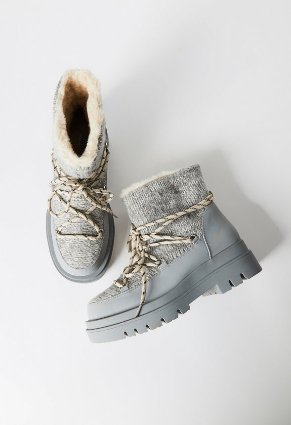 Nina Fuzzie Bootie Heathered Gray