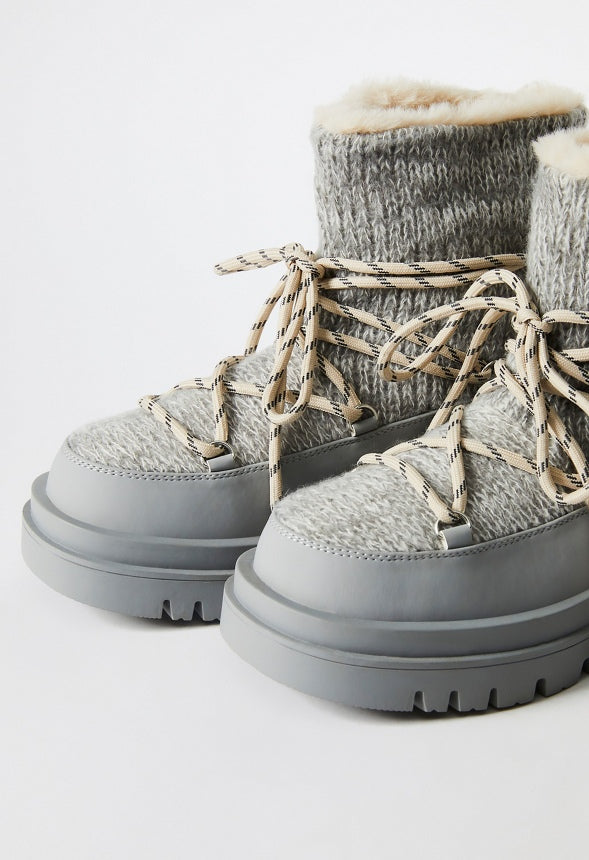 Nina Fuzzie Bootie Heathered Gray