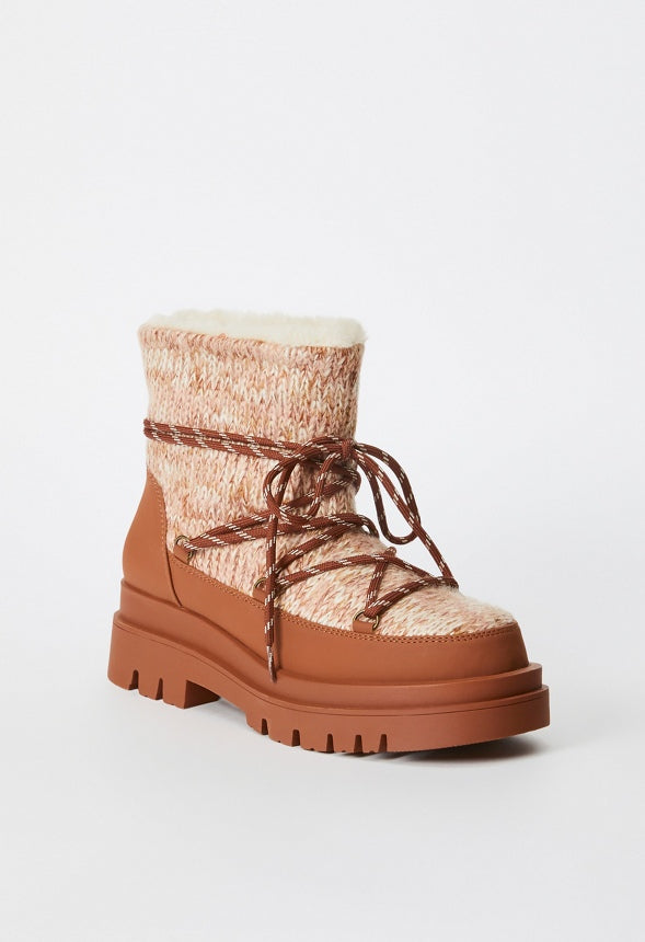 Nina Fuzzie Bootie Heathered Brown
