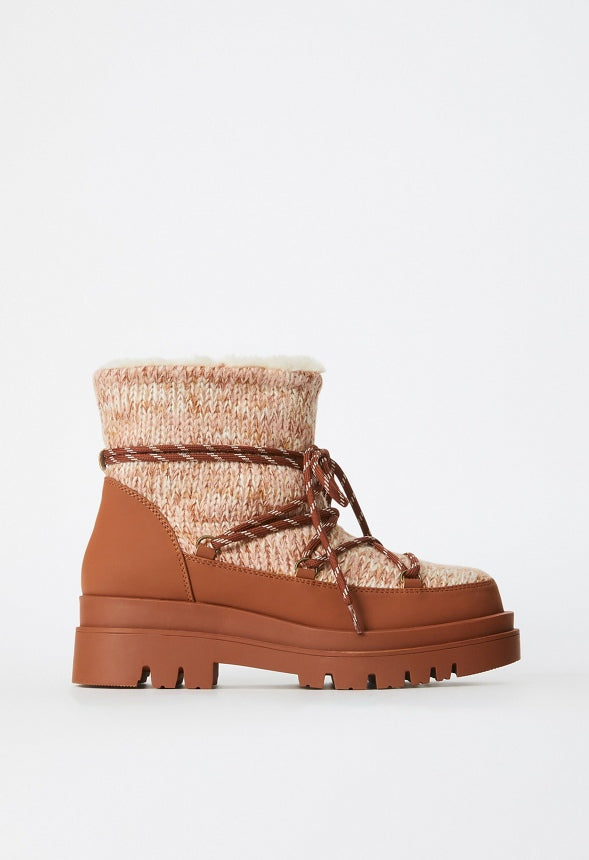 Nina Fuzzie Bootie Heathered Brown