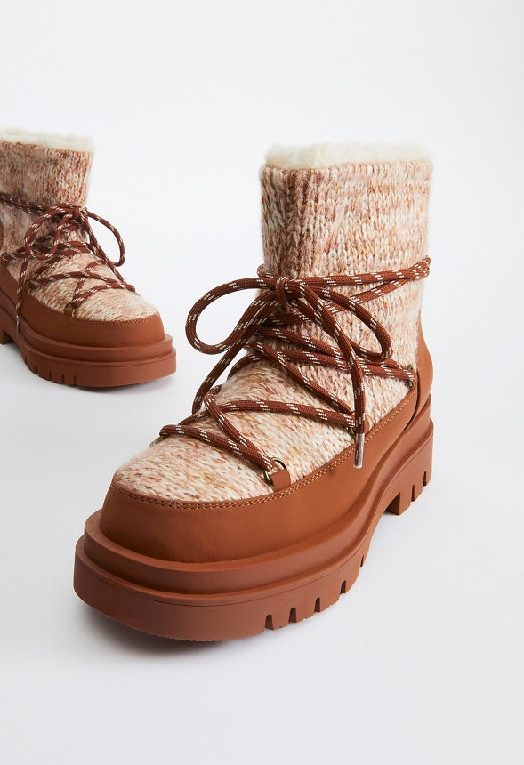 Nina Fuzzie Bootie Heathered Brown