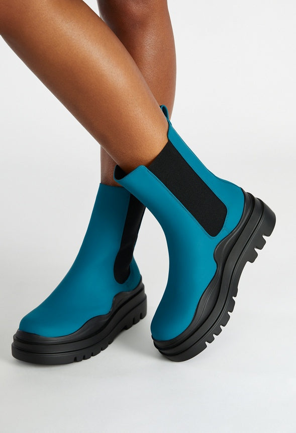 Polly Rain Boot Reflecting Pond/Black