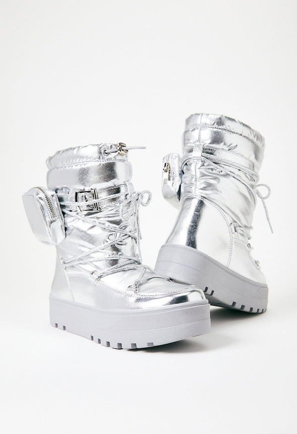 Mila Cold Weather Bootie Silver