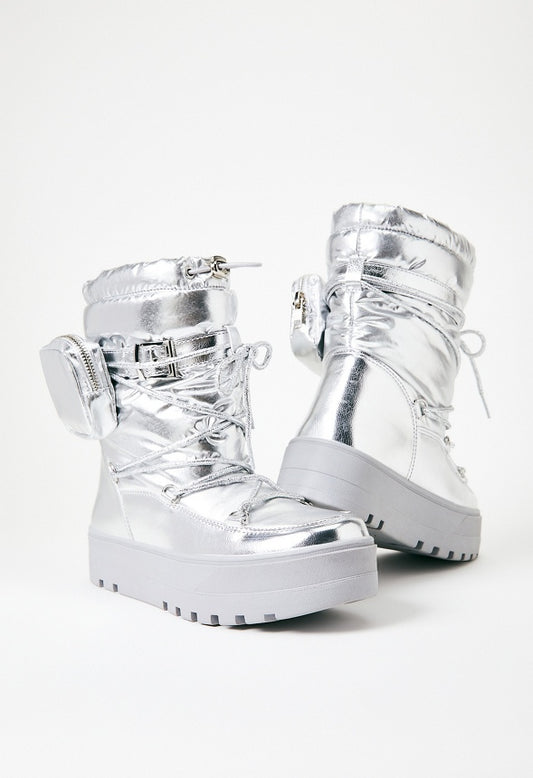 Mila Cold Weather Bootie Silver