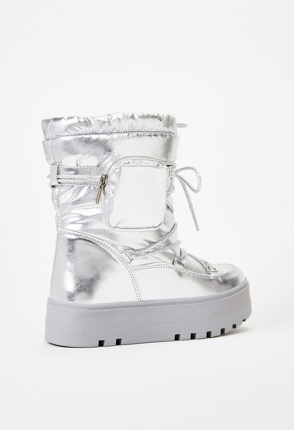 Mila Cold Weather Bootie Silver