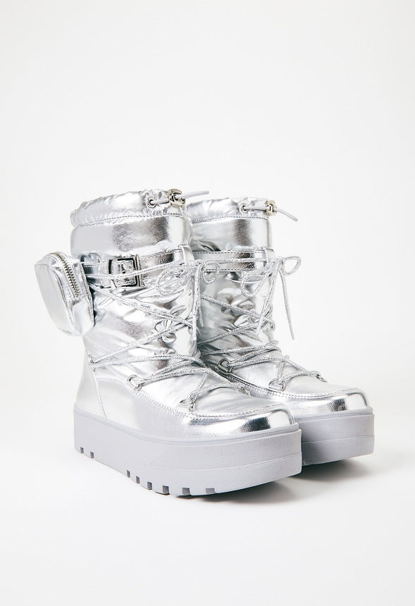 Mila Cold Weather Bootie Silver
