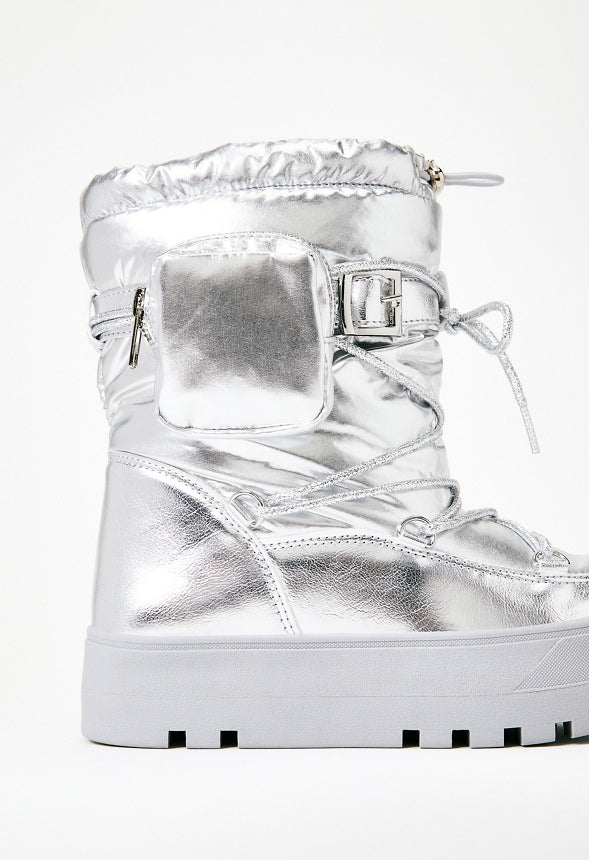 Mila Cold Weather Bootie Silver