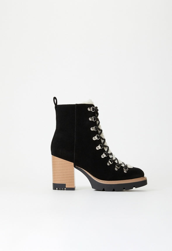 Eliana Sherpa Bootie Black