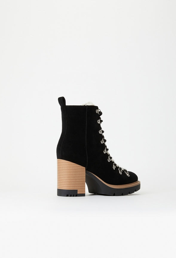 Eliana Sherpa Bootie Black