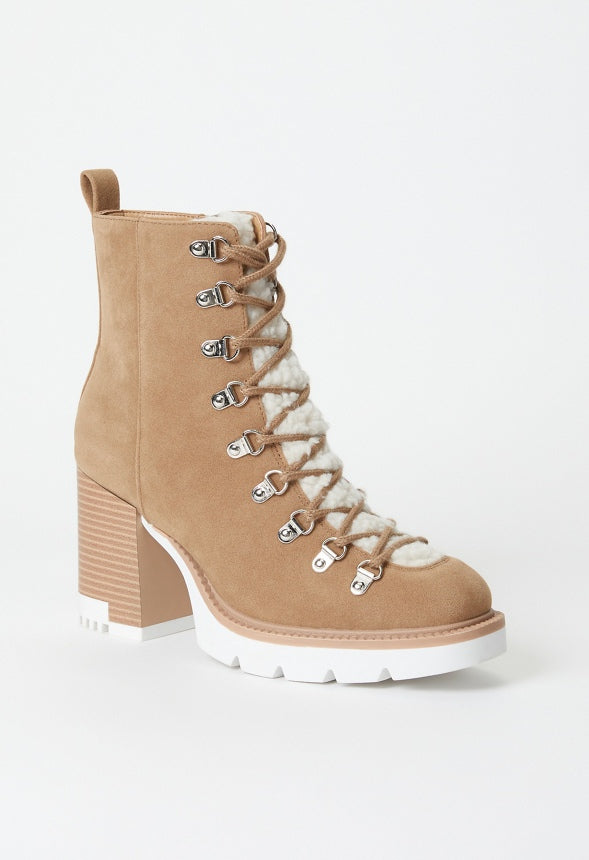 Eliana Sherpa Bootie Sand