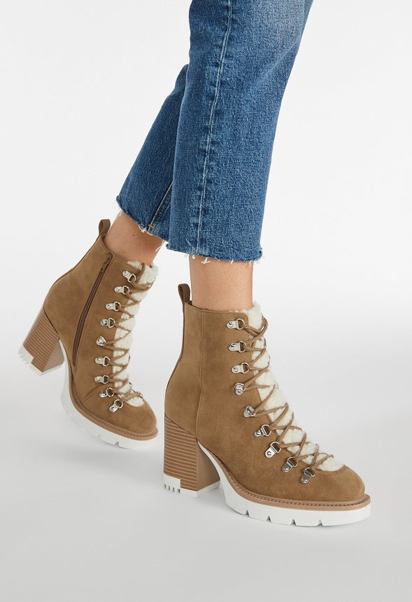 Eliana Sherpa Bootie Sand
