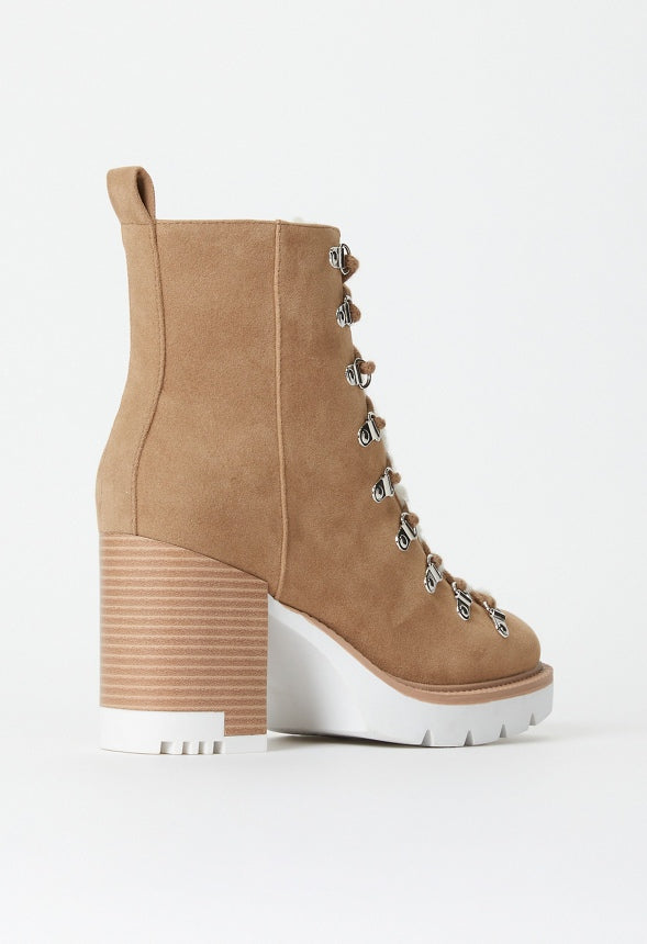 Eliana Sherpa Bootie Sand