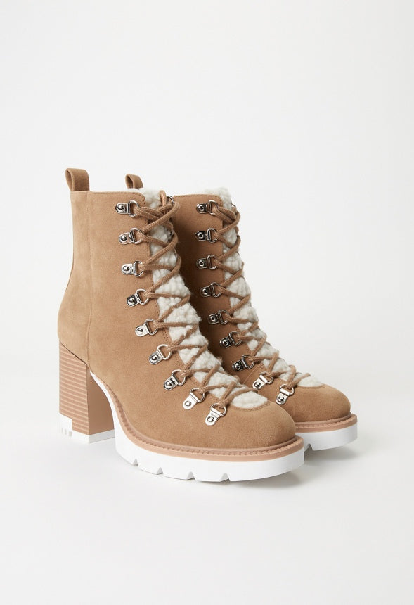 Eliana Sherpa Bootie Sand