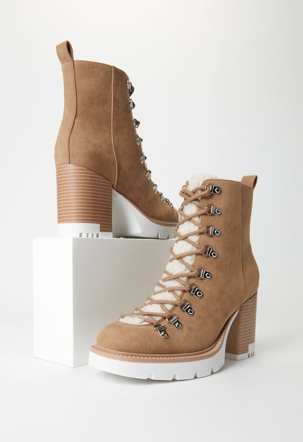Eliana Sherpa Bootie Sand
