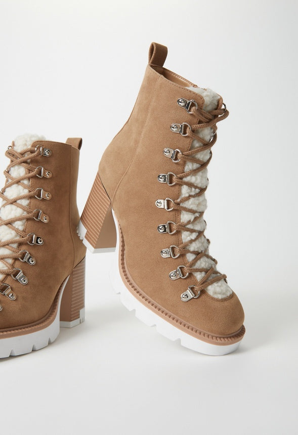 Eliana Sherpa Bootie Sand