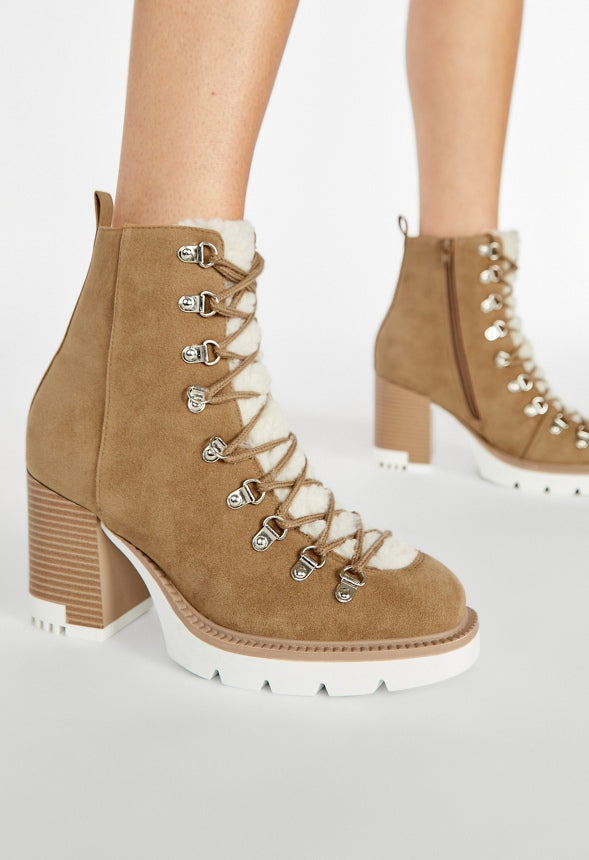 Eliana Sherpa Bootie Sand
