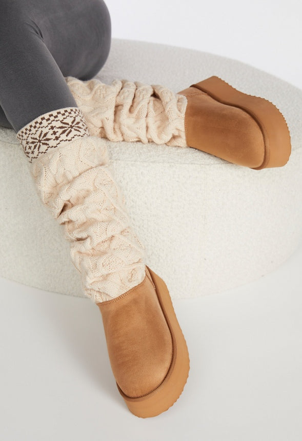Juneau Fuzzie Flat Light Tan
