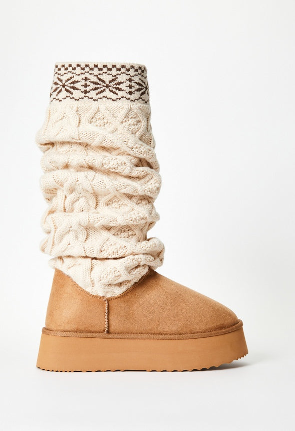 Juneau Fuzzie Flat Light Tan