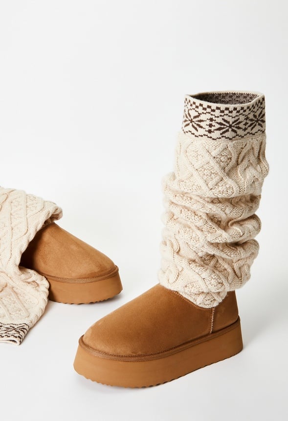 Juneau Fuzzie Flat Light Tan