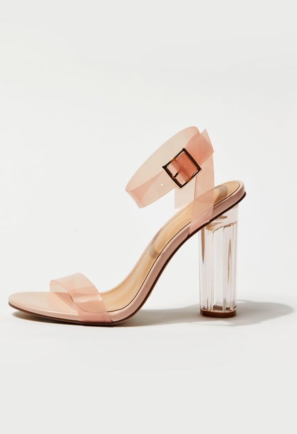 HANNA TRANSPARENT HEELED SANDAL Frosted Blush