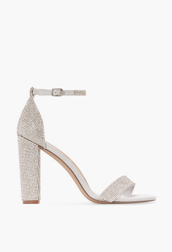 Lorelai Block Heeled Sandal Rhinestone